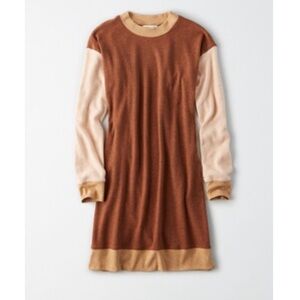American Eagle Comfy Colorblock Sweater Dress 🍁🍂